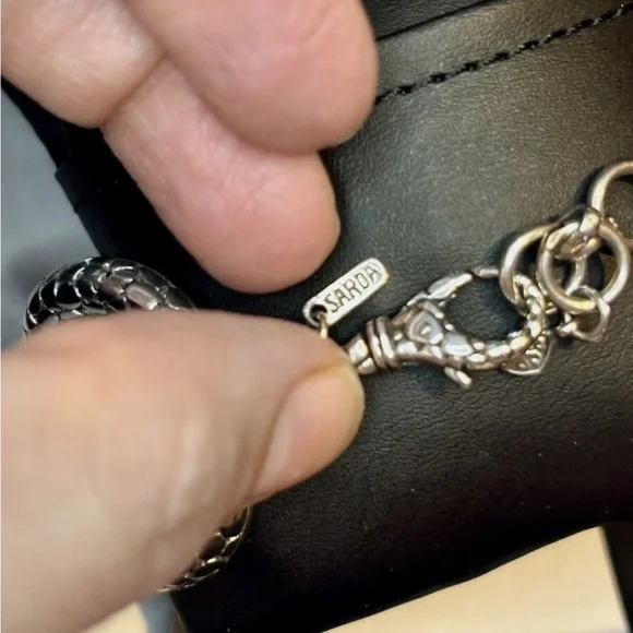 SARDA 925 STERLING SILVER BRACELET - Size 7 - Picture 6 of 10